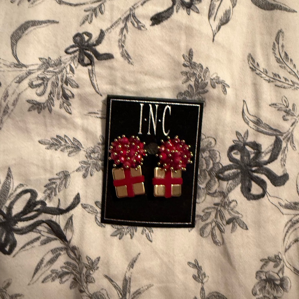 INC Red and Gold Earrings